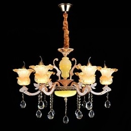Moderne, eigentijdse, traditionele, klassieke zinklegering met kristallen mini-stijl hanglamp van metaal