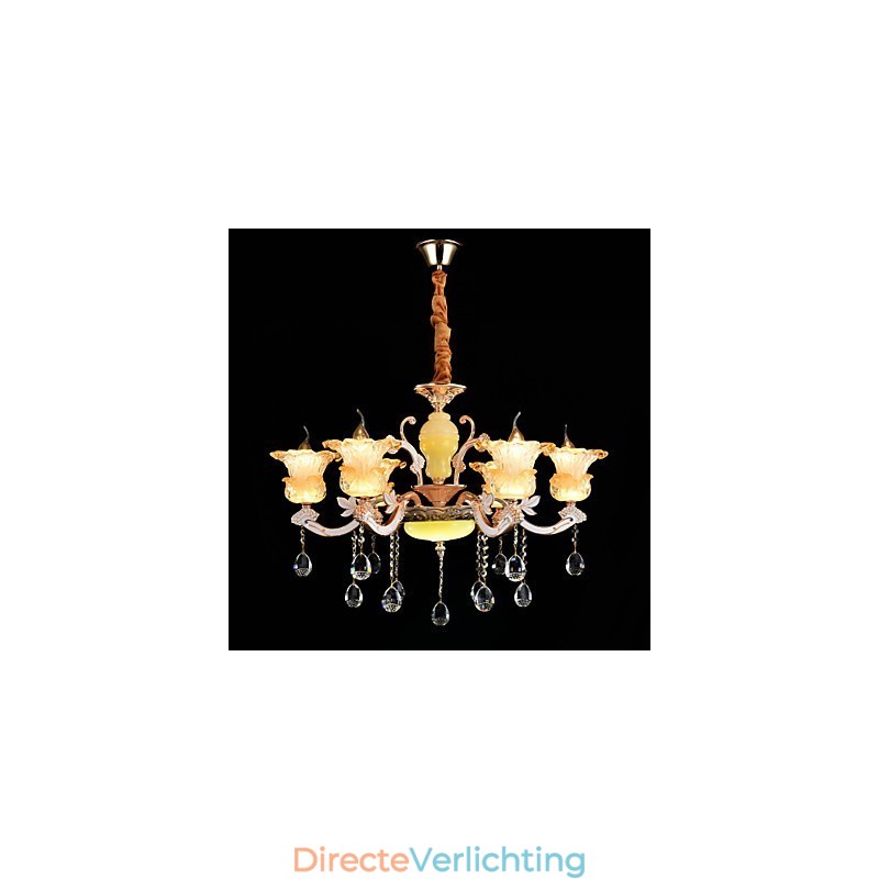 Moderne, eigentijdse, traditionele, klassieke zinklegering met kristallen mini-stijl hanglamp van metaal