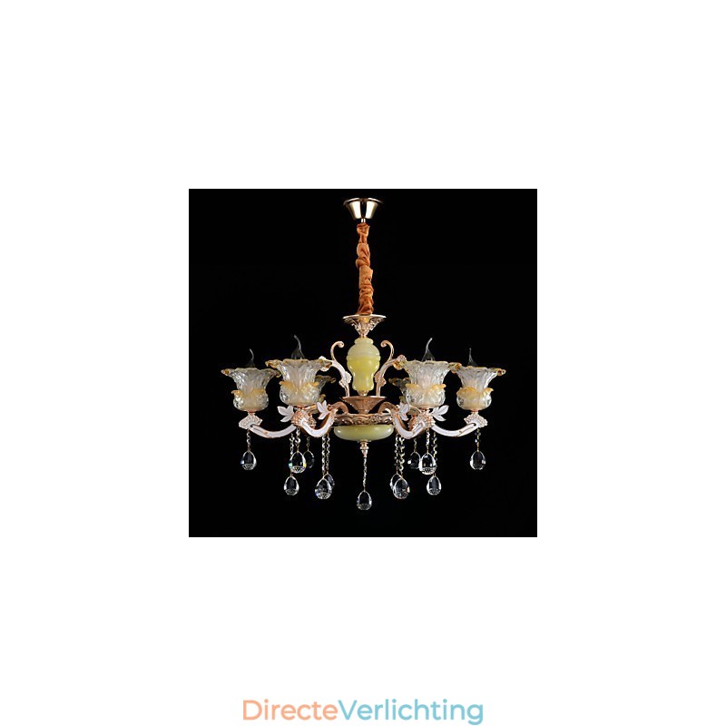 Moderne, eigentijdse, traditionele, klassieke zinklegering met kristallen mini-stijl hanglamp van metaal