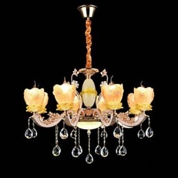 Moderne, eigentijdse, traditionele, klassieke zinklegering met kristallen mini-stijl hanglamp van metaal