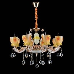 Moderne, eigentijdse, traditionele, klassieke zinklegering met kristallen mini-stijl hanglamp van metaal
