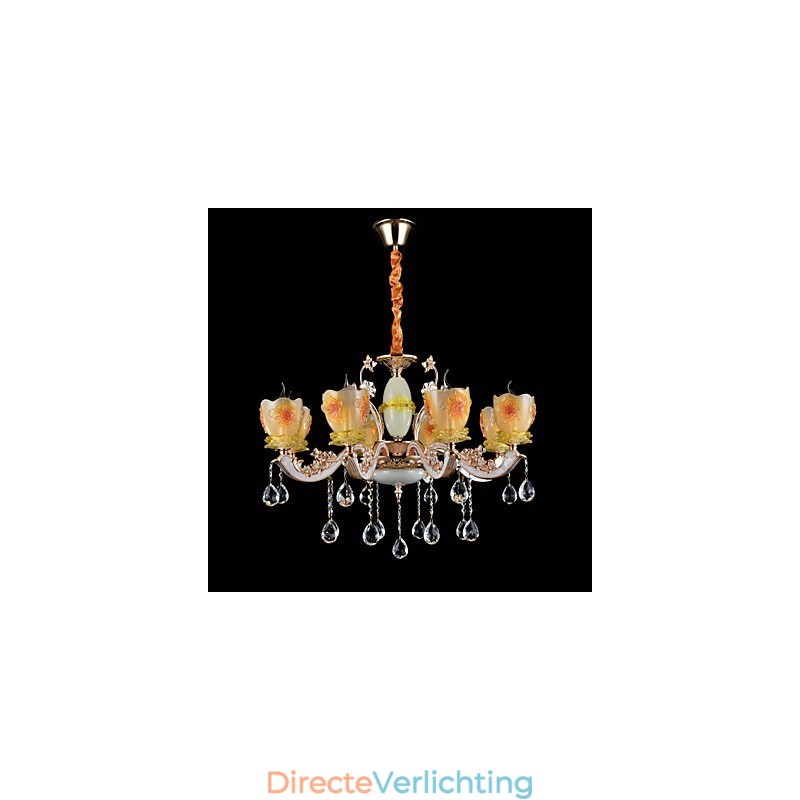 Moderne, eigentijdse, traditionele, klassieke zinklegering met kristallen mini-stijl hanglamp van metaal
