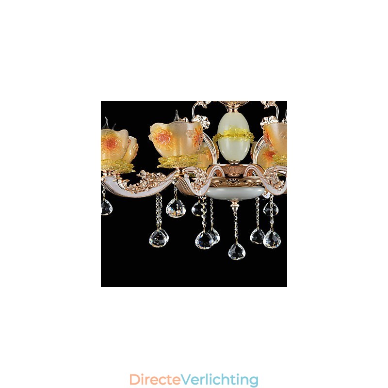 Moderne, eigentijdse, traditionele, klassieke zinklegering met kristallen mini-stijl hanglamp van metaal