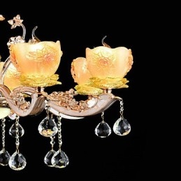 Moderne, eigentijdse, traditionele, klassieke zinklegering met kristallen mini-stijl hanglamp van metaal