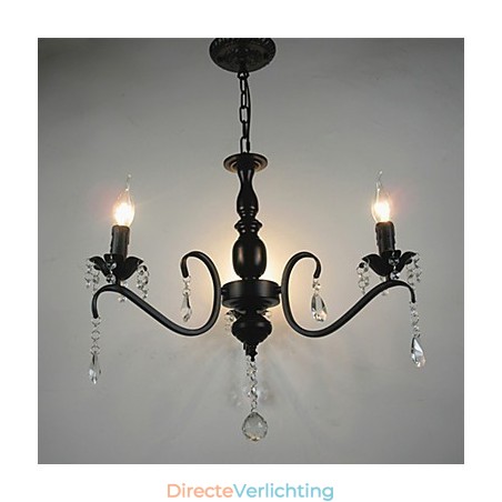 Kristallen kroonluchter Europese stijl Smeedijzeren lamp Creatieve kaarslampen en lantaarns Kristallen kroonluchter Europese stijl Smeedijzeren lamp Creatieve kaarslampen en lantaarns