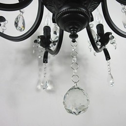Kristallen kroonluchter Europese stijl Smeedijzeren lamp Creatieve kaarslampen en lantaarns