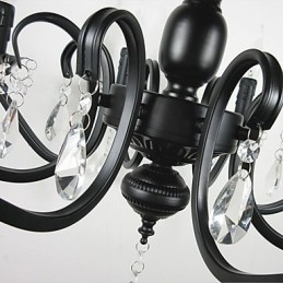 Kristallen kroonluchter Europese stijl Smeedijzeren lamp Creatieve kaarslampen en lantaarns