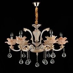 Moderne, eigentijdse, traditionele, klassieke zinklegering met kristallen mini-stijl hanglamp van metaal