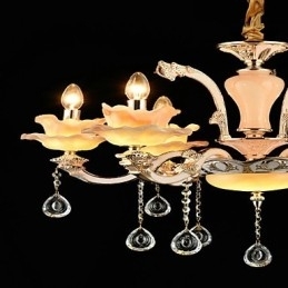 Moderne, eigentijdse, traditionele, klassieke zinklegering met kristallen mini-stijl hanglamp van metaal