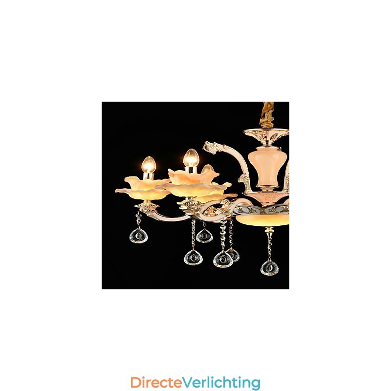 Moderne, eigentijdse, traditionele, klassieke zinklegering met kristallen mini-stijl hanglamp van metaal