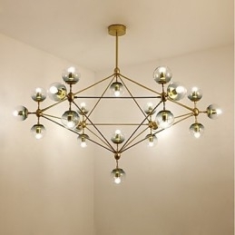 Twenty_one Light Post Modern Europa Stijl Modo Metalen Glazen Hanglamp de Foyer Decorate Industriële Kroonluchter Lamp
