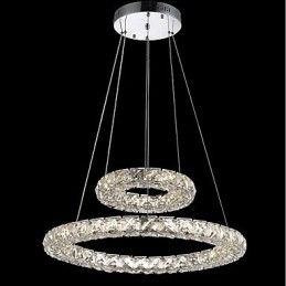Kristallen kroonluchterlampen Binnen hanglamp Plafondlamp Verlichtingsarmaturen Dimbaar met afstandsbediening