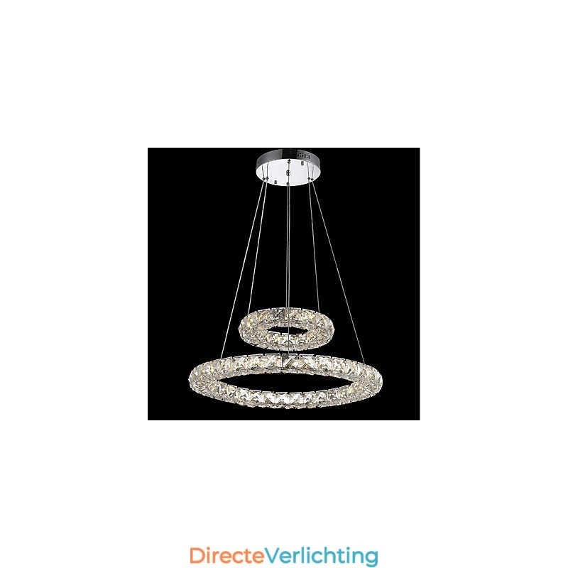 Kristallen kroonluchterlampen Binnen hanglamp Plafondlamp Verlichtingsarmaturen Dimbaar met afstandsbediening