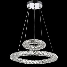 Kristallen kroonluchterlampen Binnen hanglamp Plafondlamp Verlichtingsarmaturen Dimbaar met afstandsbediening