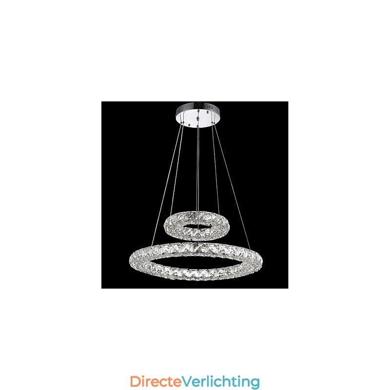 Kristallen kroonluchterlampen Binnen hanglamp Plafondlamp Verlichtingsarmaturen Dimbaar met afstandsbediening