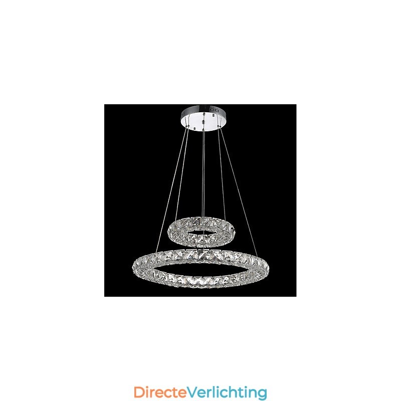 Kristallen kroonluchterlampen Binnen hanglamp Plafondlamp Verlichtingsarmaturen Dimbaar met afstandsbediening