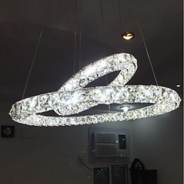 Kristallen kroonluchterlampen Binnen hanglamp Plafondlamp Verlichtingsarmaturen Dimbaar met afstandsbediening