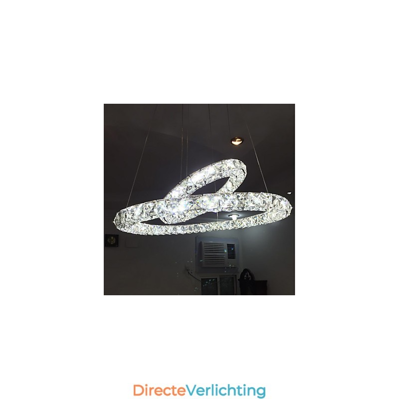 Kristallen kroonluchterlampen Binnen hanglamp Plafondlamp Verlichtingsarmaturen Dimbaar met afstandsbediening