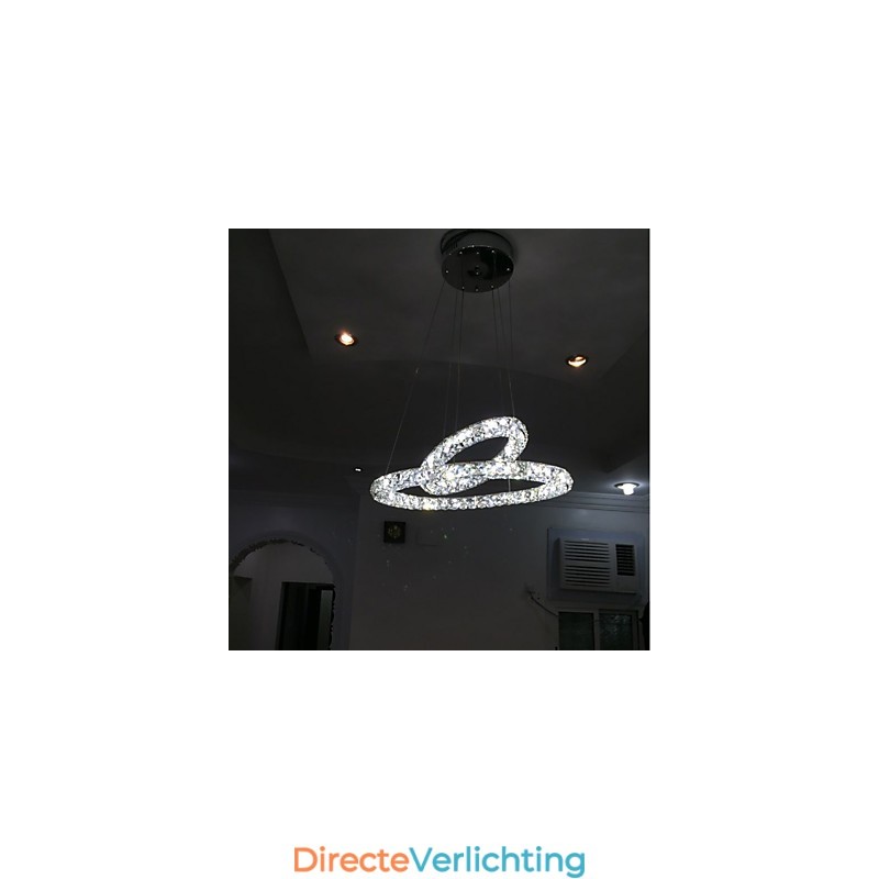 Kristallen kroonluchterlampen Binnen hanglamp Plafondlamp Verlichtingsarmaturen Dimbaar met afstandsbediening