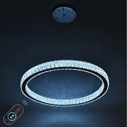 Dimbare Ring Indoo Plafondlamp Hanglamp Moderne Kroonluchterverlichting Kroonluchterlamp met Afstandsbediening