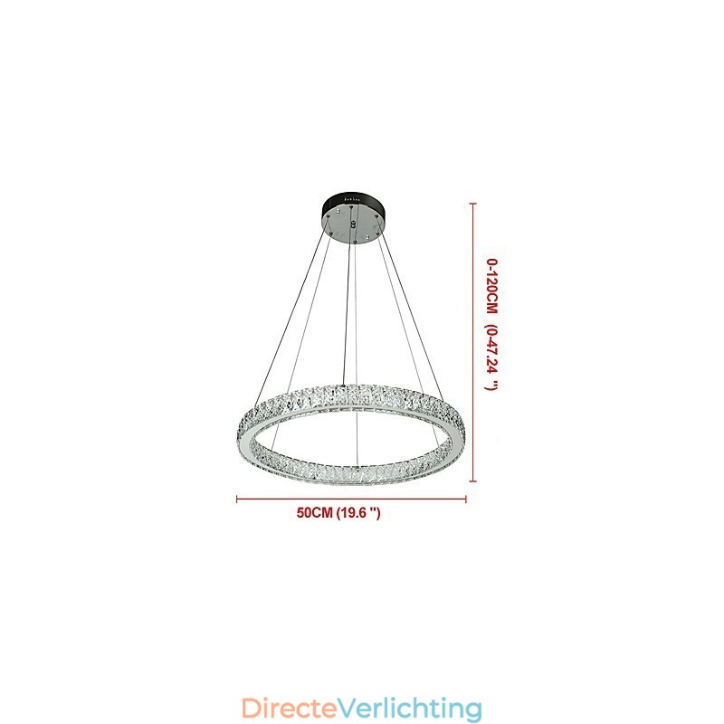 Dimbare Ring Indoo Plafondlamp Hanglamp Moderne Kroonluchterverlichting Kroonluchterlamp met Afstandsbediening