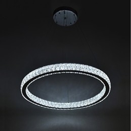 Dimbare Ring Indoo Plafondlamp Hanglamp Moderne Kroonluchterverlichting Kroonluchterlamp met Afstandsbediening