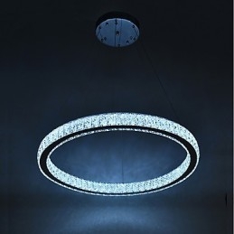 Dimbare Ring Indoo Plafondlamp Hanglamp Moderne Kroonluchterverlichting Kroonluchterlamp met Afstandsbediening