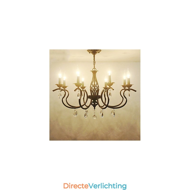 Europese stijl kristallen kroonluchter eetkamerverlichting eenvoudige creatieve kaarsen lampen en lantaarns nieuwigheid verlichting