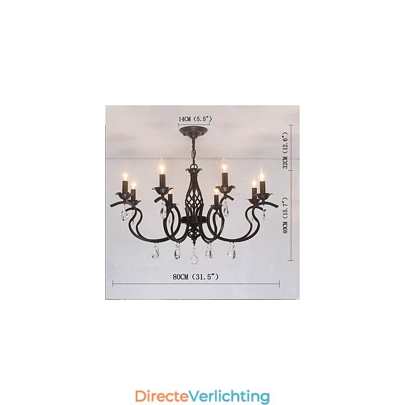 Europese stijl kristallen kroonluchter eetkamerverlichting eenvoudige creatieve kaarsen lampen en lantaarns nieuwigheid verlichting