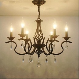 Europese stijl kristallen kroonluchter eetkamerverlichting eenvoudige creatieve kaarsen lampen en lantaarns nieuwigheid verlichting