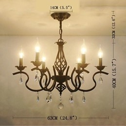 Europese stijl kristallen kroonluchter eetkamerverlichting eenvoudige creatieve kaarsen lampen en lantaarns nieuwigheid verlichting