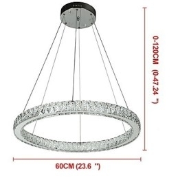 Dimbare ring plafondlamp hanglamp moderne kroonluchter verlichting binnenlamp met afstandsbediening