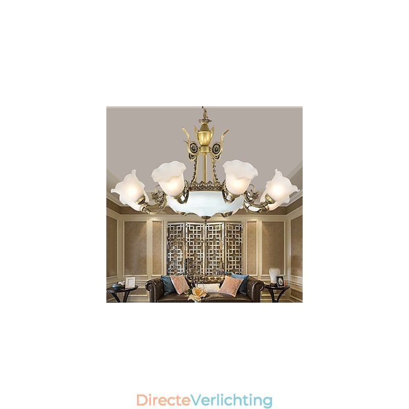 Traditionele klassieke schilderfunctie voor metalen kroonluchter in ministijl