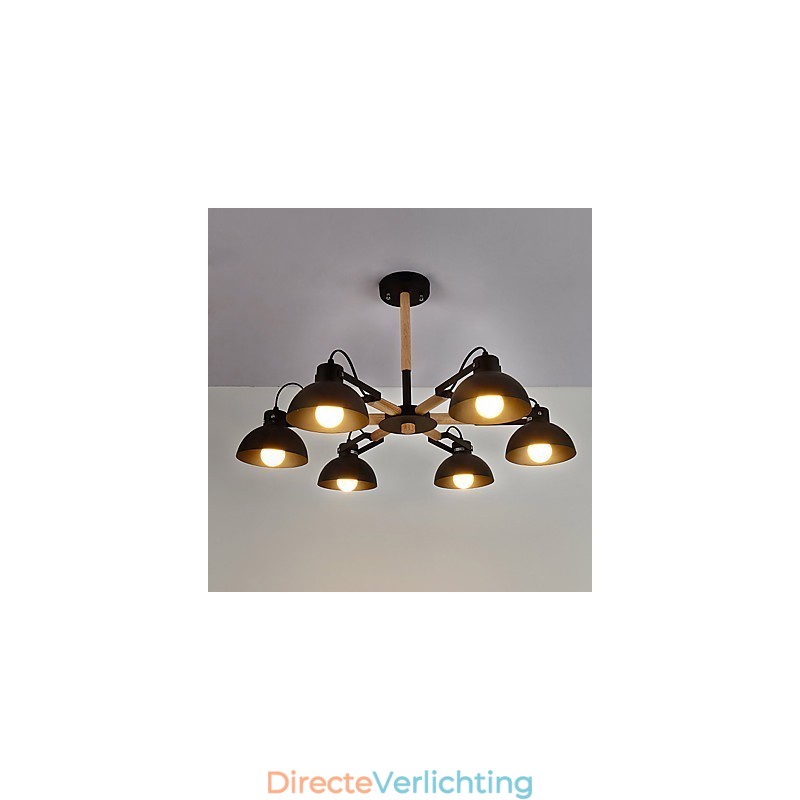 Traditionele klassieke rustieke lodge vintage retro schilderijfunctie voor mini-stijl metalen kroonluchter
