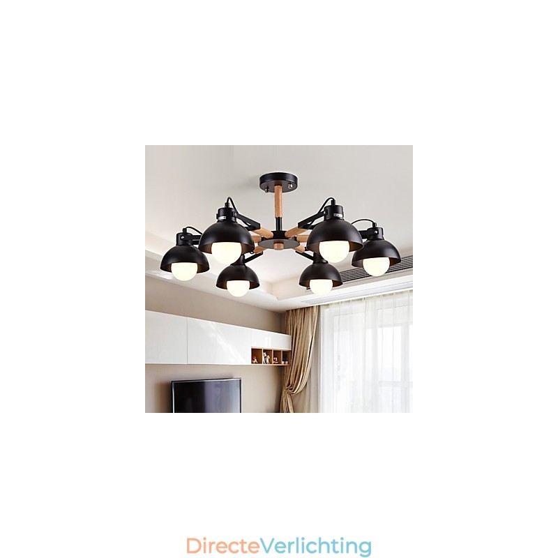 Traditionele klassieke rustieke lodge vintage retro schilderijfunctie voor mini-stijl metalen kroonluchter