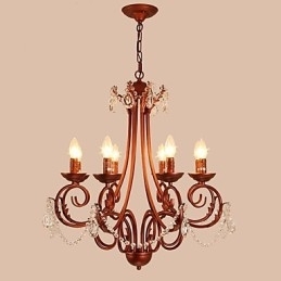 8 lampen kroonluchter moderne eigentijdse traditionele lodge vintage retro land schilderij kenmerk voor kristal metaal