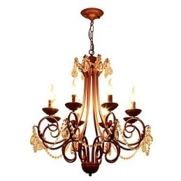 8 lampen kroonluchter moderne eigentijdse traditionele lodge vintage retro land schilderij kenmerk voor kristal metaal