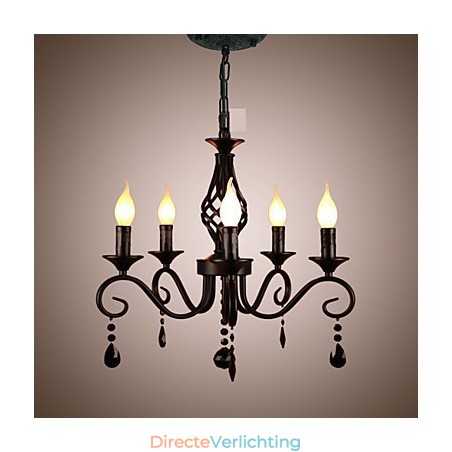 Traditionele kristallen kroonluchter binnenverlichting 5 lichts kaarsen eenvoudige kroonluchter Traditionele kristallen kroonluchter binnenverlichting 5 lichts kaarsen eenvoudige kroonluchter