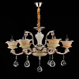 Moderne, eigentijdse, traditionele, klassieke zinklegering met kristallen mini-stijl hanglamp van metaal