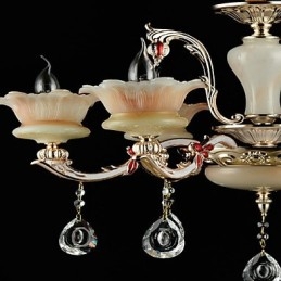 Moderne, eigentijdse, traditionele, klassieke zinklegering met kristallen mini-stijl hanglamp van metaal