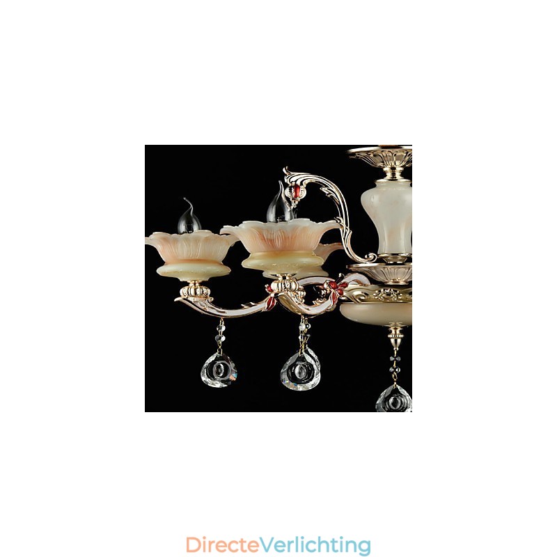 Moderne, eigentijdse, traditionele, klassieke zinklegering met kristallen mini-stijl hanglamp van metaal