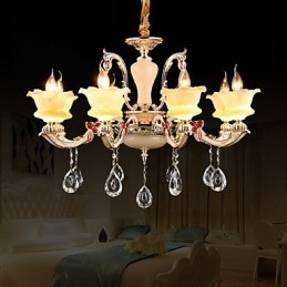 Moderne, eigentijdse, traditionele, klassieke zinklegering met kristallen mini-stijl hanglamp van metaal