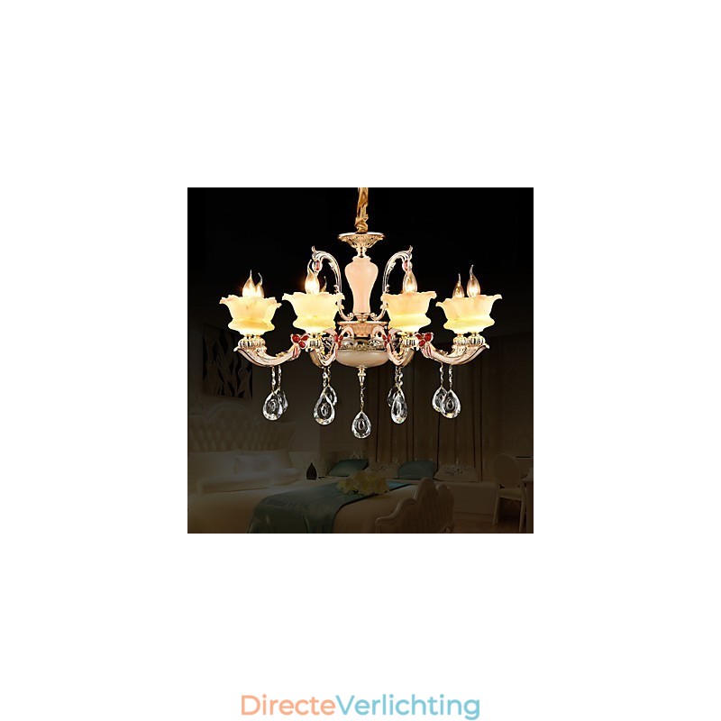 Moderne, eigentijdse, traditionele, klassieke zinklegering met kristallen mini-stijl hanglamp van metaal