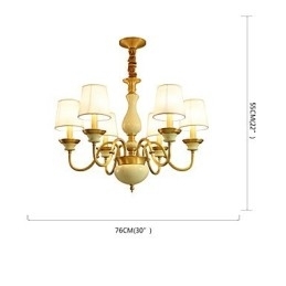 Alle koperen kroonluchter Jade decoratieve kroonluchter D