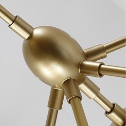 Tien lichts paal moderne Europese stijl Modo metalen glazen hanglamp de Foyer Decorate industriële kroonluchterlamp