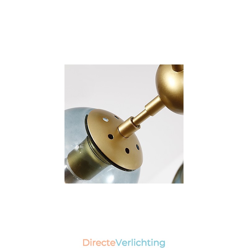 Tien lichts paal moderne Europese stijl Modo metalen glazen hanglamp de Foyer Decorate industriële kroonluchterlamp