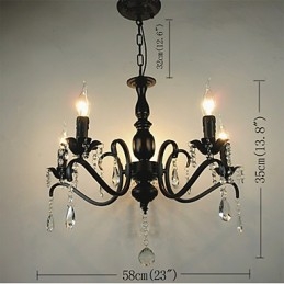 Nieuwigheid Verlichting Europese Stijl Smeedijzeren Lamp Originaliteit Individualiteit Decoratie Kaars Lamp Kroonluchter
