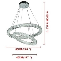 Binnen Kristallen Kroonluchter Moderne Hanglamp Plafondlamp Dimbare Verlichting Lamp met Afstandsbediening