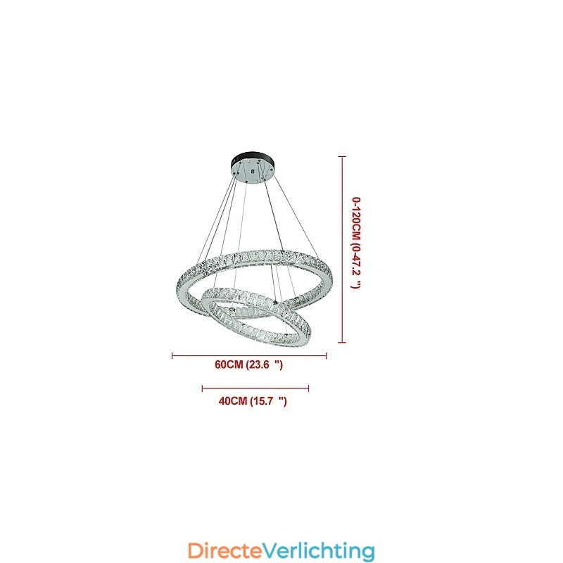 Binnen Kristallen Kroonluchter Moderne Hanglamp Plafondlamp Dimbare Verlichting Lamp met Afstandsbediening