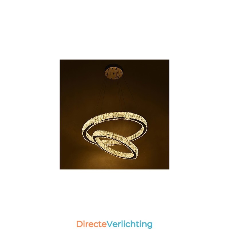 Binnen Kristallen Kroonluchter Moderne Hanglamp Plafondlamp Dimbare Verlichting Lamp met Afstandsbediening